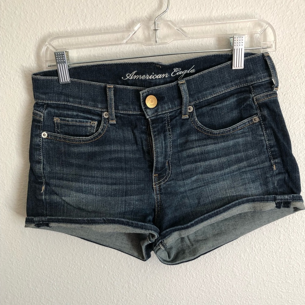 High waisted jean shorts